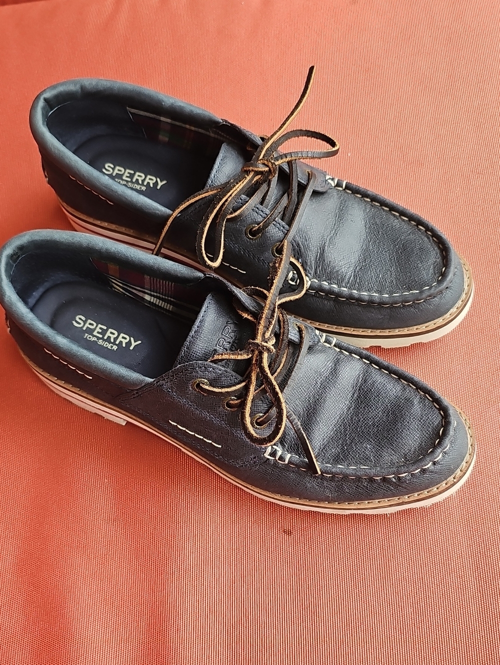 Sperry Women's Navy Leather Boat Shoes